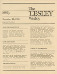 The Lesley Weekly (December 11, 1980) by Lesley College