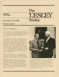 The Lesley Weekly (December 18, 1980) by Lesley College