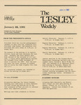 The Lesley Weekly (January 22, 1981) by Lesley College