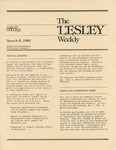 The Lesley Weekly (March 5, 1981) by Lesley College