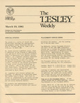 The Lesley Weekly (March 19, 1981) by Lesley College