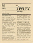 The Lesley Weekly (April 9, 1981) by Lesley College