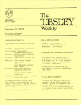 The Lesley Weekly (October 8, 1981) by Lesley College