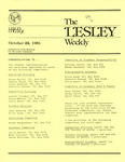 The Lesley Weekly (October 22, 1981) by Lesley College