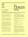 The Lesley Weekly (October 29, 1981) by Lesley College