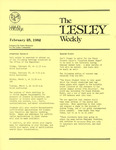 The Lesley Weekly (February 25, 1982) by Lesley College