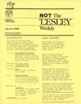 Not The Lesley Weekly (March, 1982) by Lesley College