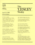 The Lesley Weekly (April 15, 1982) by Lesley College