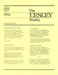 The Lesley Weekly (May, 1982) by Lesley College