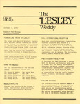 The Lesley Weekly (October 7, 1982) by Lesley College