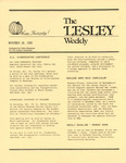 The Lesley Weekly (November 18, 1982) by Lesley College