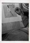 School of Practical Art student working on a painting by School of Practical Art