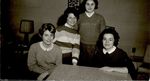 Four Students at a Square Table, Student Groups ca. 1950s