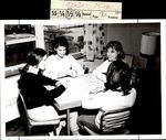 Playing Cards at a Square Table, Student Candids, ca. early 1966
