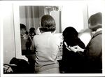 Three Students in Front of a Mirror, Student Candids ca. 1960s