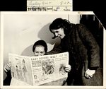Two Students Reading the Herald Newspaper, Student Candids ca. 1966