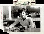 Roberta Goldberg Eating Breakfast, Student Candids ca. 1966